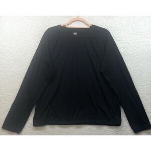 Frye Shirt Womens Large Black Tee Crew Pullover Long Sleeve Casual Cotton Basic